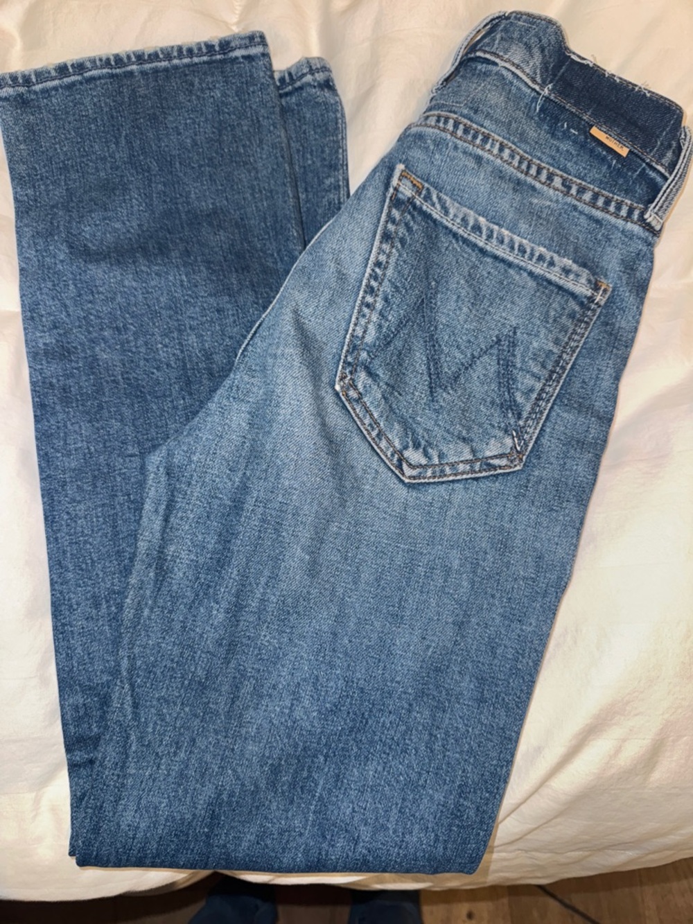 MOTHER high waisted rider jean - straight-leg to the ankle